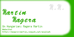 martin magera business card